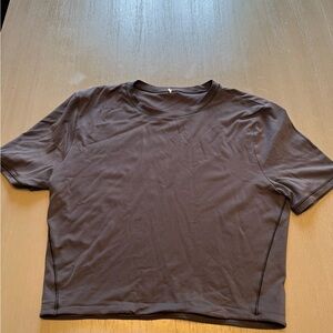 Lululemon Brown Cropped Athletic Tee